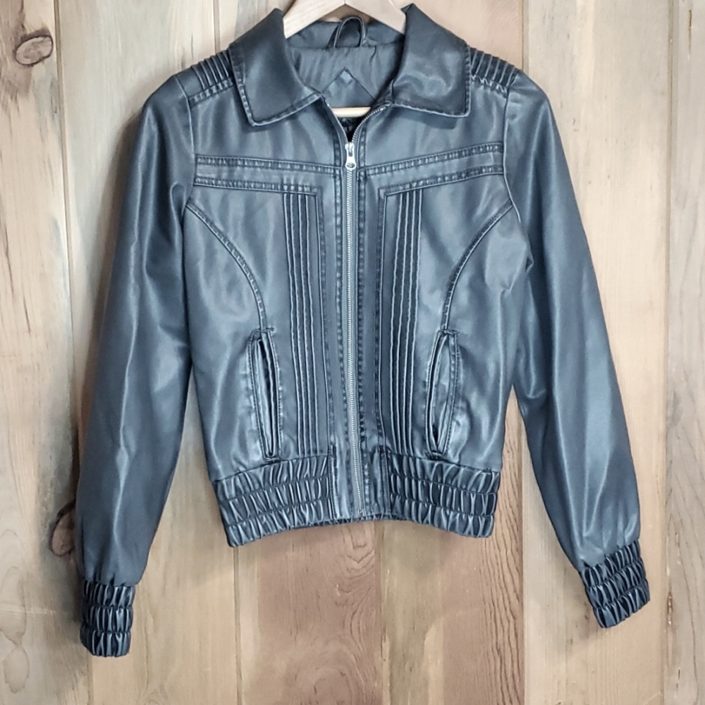 🐞 Beverly Hills Polo Club Faux Leather Jacket Size S